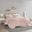 Polyester Solid Shaggy Fur 3 Piece Queen Duvet Cover Set In Blush