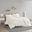 Polyester Solid Shaggy Fur 3 Piece Queen Duvet Cover Set In Ivory