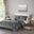 Polyester Velvet 3 Piece Twin Comforter Set In Grey