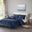 Polyester Velvet 3 Piece Twin Comforter Set In Navy