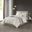 Polyester Yarn Dyed Pieced 3 Piece Queen Comforter Set In White