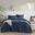Porter Soft Washed Pleated Comforter Set In Navy