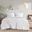 Porter Soft Washed Pleated Comforter Set In White