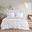 Porter Soft Washed Pleated Duvet Cover Set In White