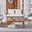 Prester 4 Piece Living Set In Gray and Beige