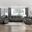 Proctor Powered Double Reclining Living Room Set In Gray