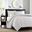 Quebec Polyester Microfiber Quilted 3 Piece Queen Coverlet Mini Set In White