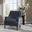 Qwen Button Tufted Accent Chair In Navy