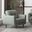Radwan Pesto Green Leather Accent Chair