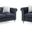 Raisa Living Room Set In Black
