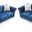 Raisa Living Room Set In Navy Blue
