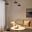 Rancho Mirage 84 Inch Gold-Leaf Shade 3 Light Arc Floor Lamp In Weathered Brass and Matte Black