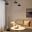 Rancho Mirage 84 Inch Silver-Leaf Shade 3 Light Arc Floor Lamp In Antique Nickel and Matte Black