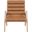 Randal Vegan Leather Upholstered Accent Chair In Cognac and Natural