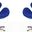 Raspberry Adjustable Swivel Chair in Blue and Polished Chrome (Set of 2)