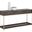 Rebel Console Table with Drawers In Gold and Charcoal Grey