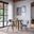 Reclamation 5 Piece Round Dining Room Set with Upholstered Chairs In Slate Blue