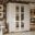 Regal 4-Door Wardrobe with Mirrored Doors and Metal Knobs In White