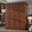 Regal 4-Door Wardrobe with Raised Panel Doors In Mocha