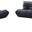 Relax Vegan Leather Upholstered Living Room Set In Black