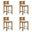 Ren 26 Inch Counter Height Barstool Set of 4 In Ivory and Amber Glow