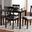 Reneau Modern And Contemporary Gray Fabric Upholstered Espresso Brown Finished Wood 5-Piece Dining Set