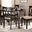 Reneau Modern And Contemporary Sand Fabric Upholstered Espresso Brown Finished Wood 5-Piece Dining Set