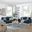 Revive Azure Upholstered Fabric Sofa and Loveseat Set
