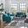 Revive Teal Upholstered Fabric Sofa and Loveseat Set EEI-4047-TEA-SET