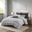 Rhea Cotton Jacquard 3 Piece King Comforter Mini Set In Grey/Black
