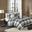 Ridge Polyester Printed Reversible Herringbone 6 Piece Queen Coverlet Set In Grey