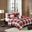 Ridge 6 Piece Printed Herringbone Full/Queen Quilt Set with Throw Pillows In Red