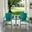 Ridgeland 3 Piece Retro Outdoor Chair Set In Turquoise Gloss