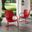 Ridgeland Retro Outdoor Chair In Bright Red Gloss - Set of 2