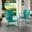 Ridgeland Retro Outdoor Chair In Turquoise Gloss - Set of 2