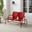 Ridgeland Retro Outdoor Loveseat Glider In Bright Red Gloss