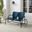 Ridgeland Retro Outdoor Loveseat Glider In Navy Gloss