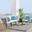 Riverside 4 Piece Outdoor Patio Aluminum Set In Gray and White