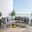 Riverside 5 Piece Outdoor Patio Aluminum Sectional In White and Gray