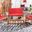 Rocklin 4 Piece Outdoor Set In Red