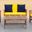 Rocklin Teak Look 5-Piece Outdoor Set In Yellow