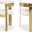 Romeo Vegan Leather Dining Chair Set of 2 In Cream