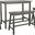 Ronin Grey 4 Piece Pub Table Set