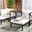 Ronson 5 Piece Sectional Set In Beige and Black