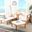 Ronson 5 Piece Sectional Set In Beige and Natural