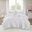 Rosalie Metallic Printed Plush 3 Piece Twin/Twin XL Comforter Set with Throw Pillow In White and Gold