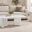 Rosauria Occasional Table Set In White and Silver