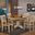 Round Double X- Back 5-Piece Dining Set In Caramel and Biscotti
