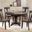Round Panel Back 5-Piece Dining Set In Grey Stone and Black Stone