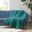 Ruched Polyester Solid Brushed Long Fur Knitted Throw In Teal